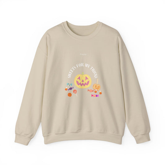 "Sweets for My Tricks" - Halloween Pumpkin Sweatshirt