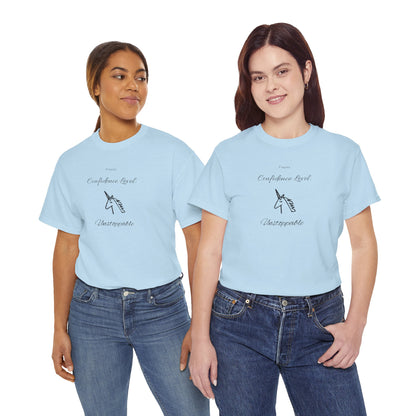 Unicorn Tee - "Confidence Level: Unstoppable"