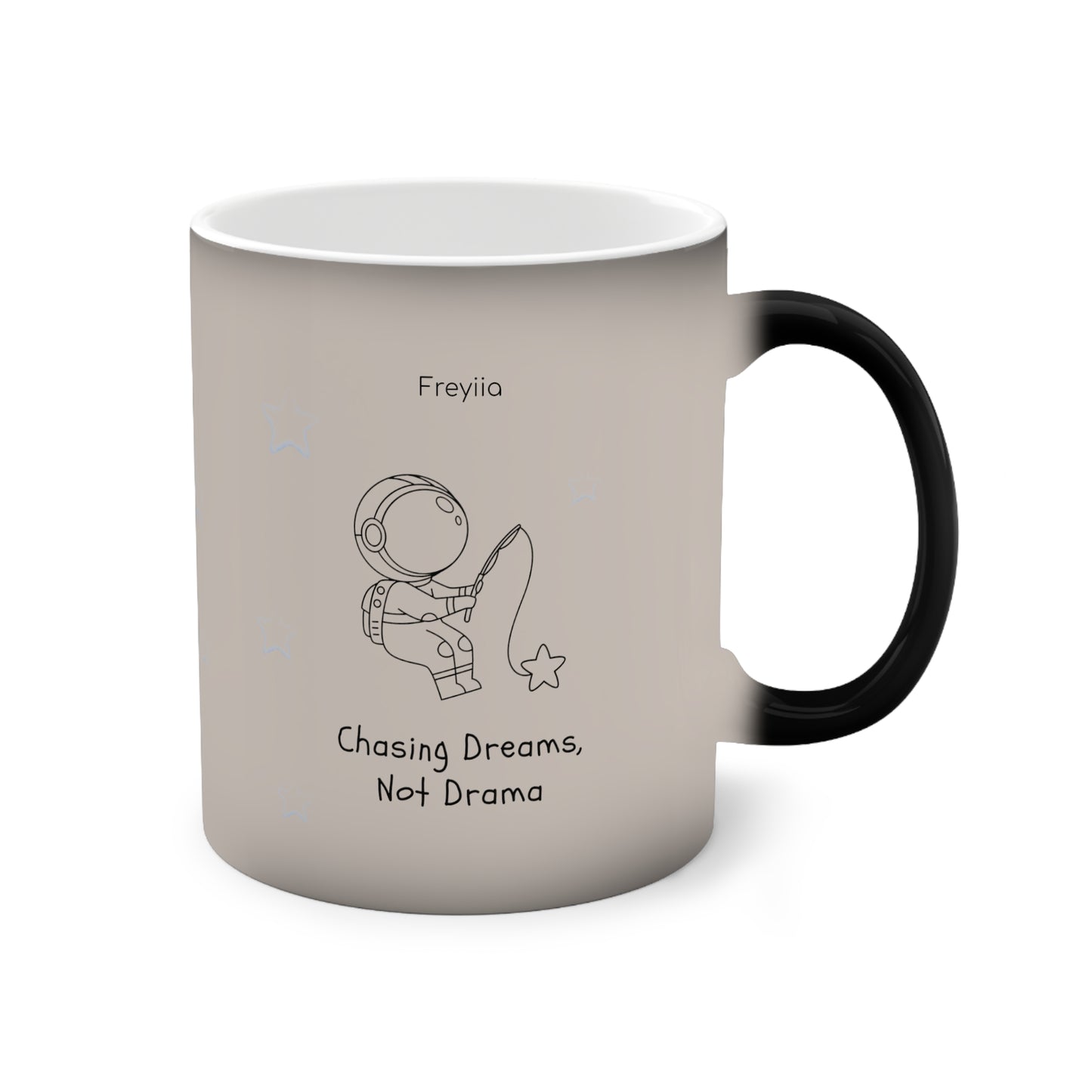 Color-Changing Mug with Astronaut - 'Chasing dreams, not drama'