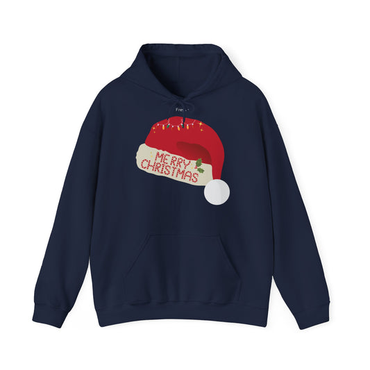 Christmas Hoodie with Santa Hat - "Merry Christmas"