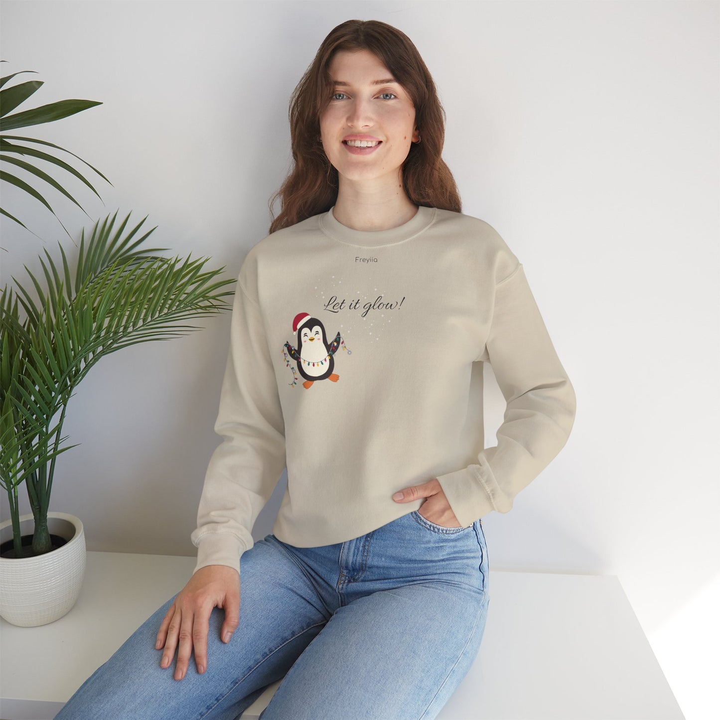 Christmas Penguin "Let it Glow!" Sweatshirt