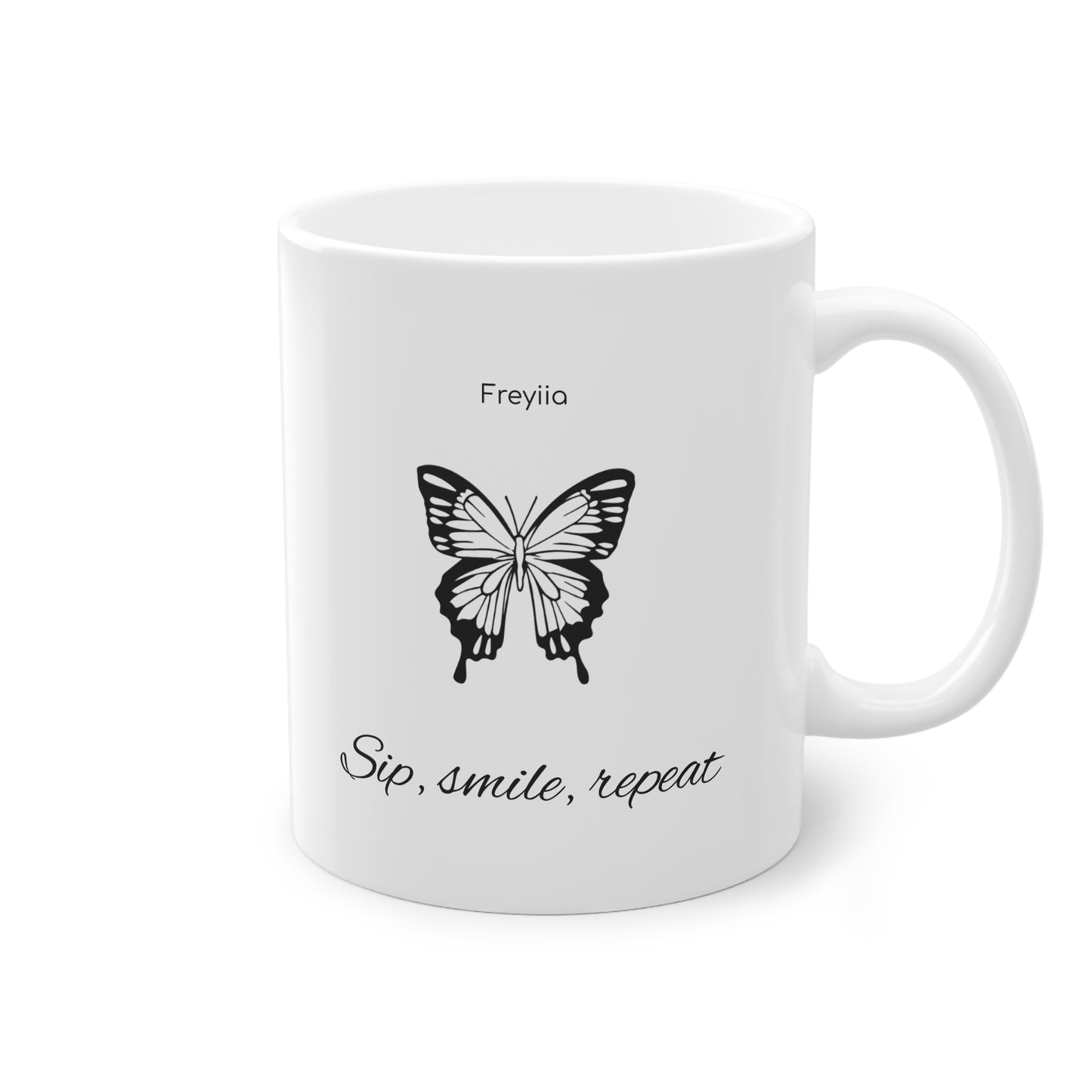 Butterfly Mug -Sip, smile, repeat