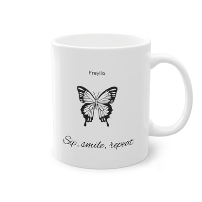 Butterfly Mug -Sip, smile, repeat